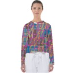 Colorful shapes texture                                                  Women s Slouchy Sweat
