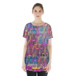 Colorful shapes texture                                                       Skirt Hem Sports Top