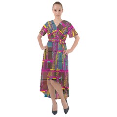 Front Wrap High Low Dress 