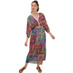 Colorful shapes texture                                                     Grecian Style Maxi Dress