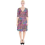 Colorful shapes texture                                                       Wrap Up Cocktail Dress