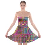 Colorful shapes texture                                                   Strapless Bra Top Dress