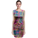 Colorful shapes texture                                                        Classic Sleeveless Midi Dress
