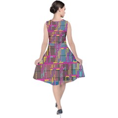 V-Neck Midi Sleeveless Dress  