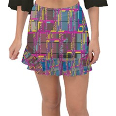 Fishtail Mini Chiffon Skirt 