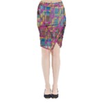 Colorful shapes texture                                                  Midi Wrap Pencil Skirt