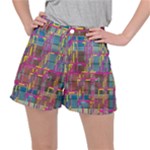 Colorful shapes texture                                                  Stretch Ripstop Shorts