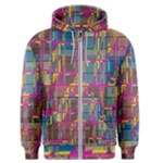 Colorful shapes texture                                                   Men s Zipper Hoodie