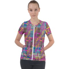 Short Sleeve Zip Up Jacket 