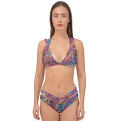Double Strap Halter Bikini Set 
