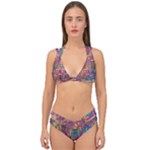 Colorful shapes texture                                                   Double Strap Halter Bikini Set