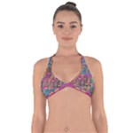 Colorful shapes texture                                                  Halter Neck Bikini Top