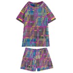 Colorful shapes texture                                                 Kids  Swim Tee and Shorts Set
