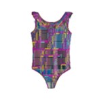 Colorful shapes texture                                                  Kids  Frill Swimsuit