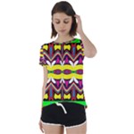 Colorful shapes                                                   Short Sleeve Foldover Tee