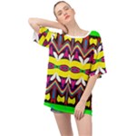 Colorful shapes                                                 Oversized Chiffon Top