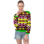 Colorful shapes                                                  Banded Bottom Chiffon Top