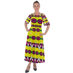 Shoulder Straps Boho Maxi Dress  