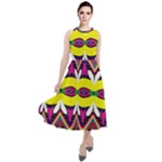 Colorful shapes                                                      Round Neck Boho Dress