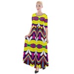 Colorful shapes                                                     Half Sleeves Maxi Dress