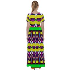 High Waist Short Sleeve Maxi Dress 