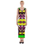 Colorful shapes                                                   Fitted Maxi Dress