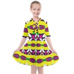 Colorful shapes                                                Kids  All Frills Chiffon Dress
