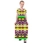 Colorful shapes                                                 Kids  Short Sleeve Maxi Dress
