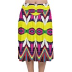 Colorful shapes                                                Velvet Flared Midi Skirt