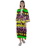 Colorful shapes                                              Maxi Satin Kimono