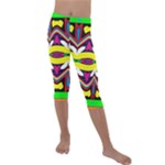 Colorful shapes                                                Kids  Lightweight Velour Capri Leggings