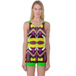 Colorful shapes                                                   Women s Boyleg One Piece Swimsuit