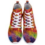 Colorful watercolors texture                                                   Men s Lightweight High Top Sneakers