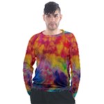 Colorful watercolors texture                                                  Men s Long Sleeve Raglan Tee