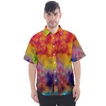 Colorful watercolors texture                                                  Men s Short Sleeve Shirt