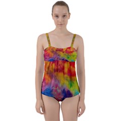Twist Front Tankini Set 
