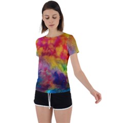 Back Circle Cutout Sports T-Shirt 