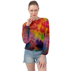 Banded Bottom Chiffon Top 
