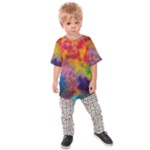Colorful watercolors texture                                                   Kids  Raglan Tee