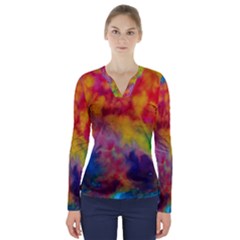 V-Neck Long Sleeve Top 