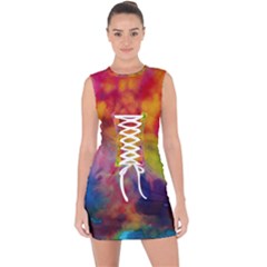 Lace Up Front Bodycon Dress 