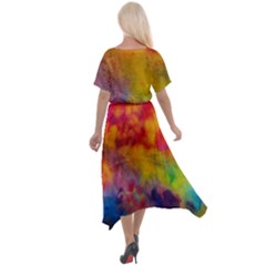 Cross Front Sharkbite Hem Maxi Dress 