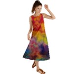 Colorful watercolors texture                                                       Summer Maxi Dress