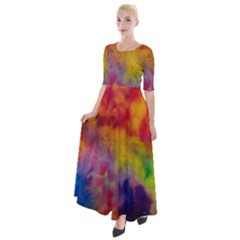 Half Sleeves Maxi Dress 