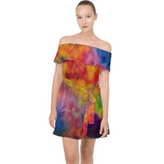 Off Shoulder Chiffon Dress 