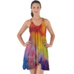 Colorful watercolors texture                                                       Show Some Back Chiffon Dress