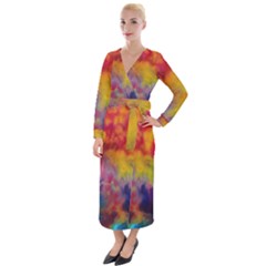 Velvet Maxi Wrap Dress 