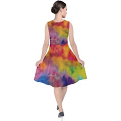 V-Neck Midi Sleeveless Dress  