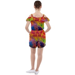 Ruffle Cut Out Chiffon Playsuit 