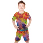 Colorful watercolors texture                                                 Kids  Tee and Shorts Set
